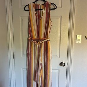 DREW red/orange sunset stripe jumpsuit, NWT